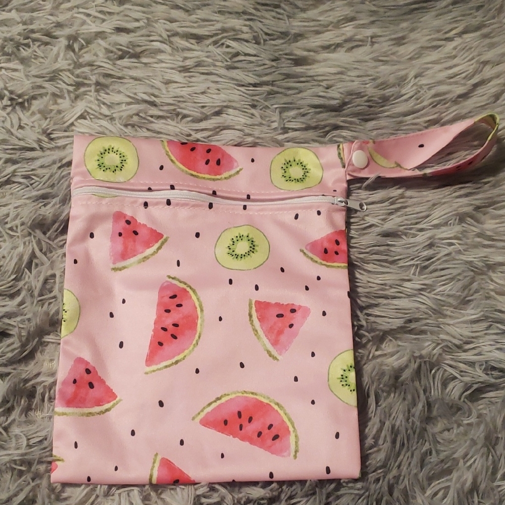 Pink Fruit Patterned Pouch Wet/dry Bag